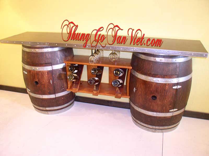 bán thùng rượu gỗ