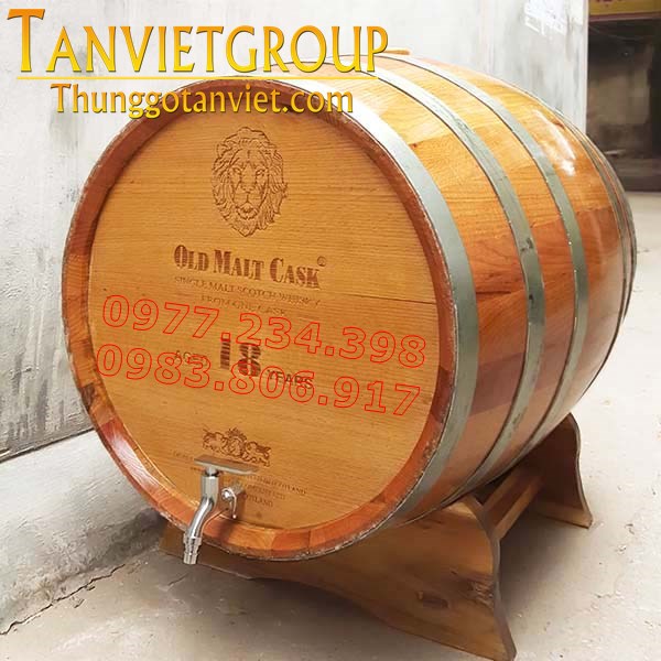 THÙNG GỖ SỒI NGÂM RƯỢU LOẠI 200l